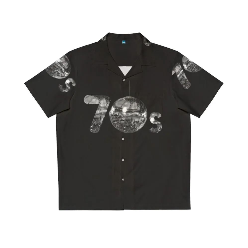 70s Silver Disco Hawaiian Shirt - Retro Disco Apparel