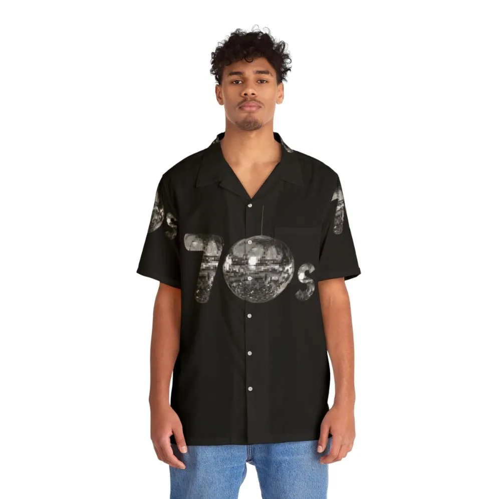 70s Silver Disco Hawaiian Shirt - Retro Disco Apparel