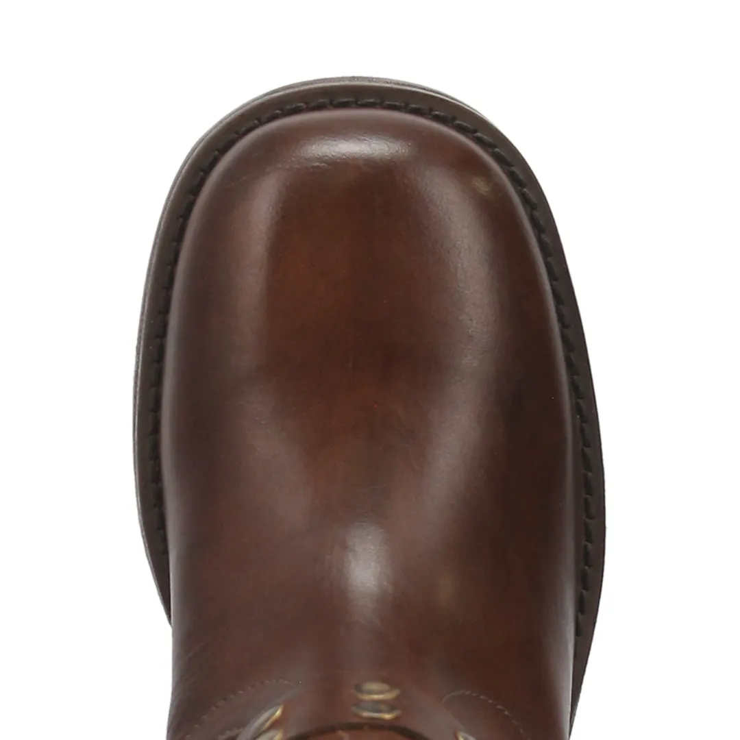 Anarchy Leather Bootie - Brown/Brown - DI221-BN