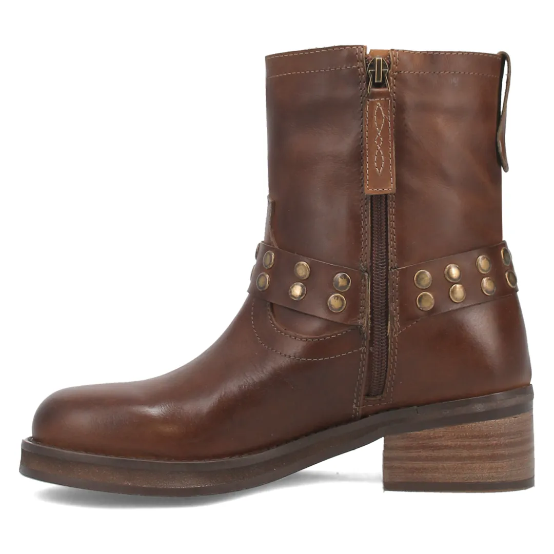 Anarchy Leather Bootie - Brown/Brown - DI221-BN