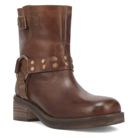 Anarchy Leather Bootie - Brown/Brown - DI221-BN