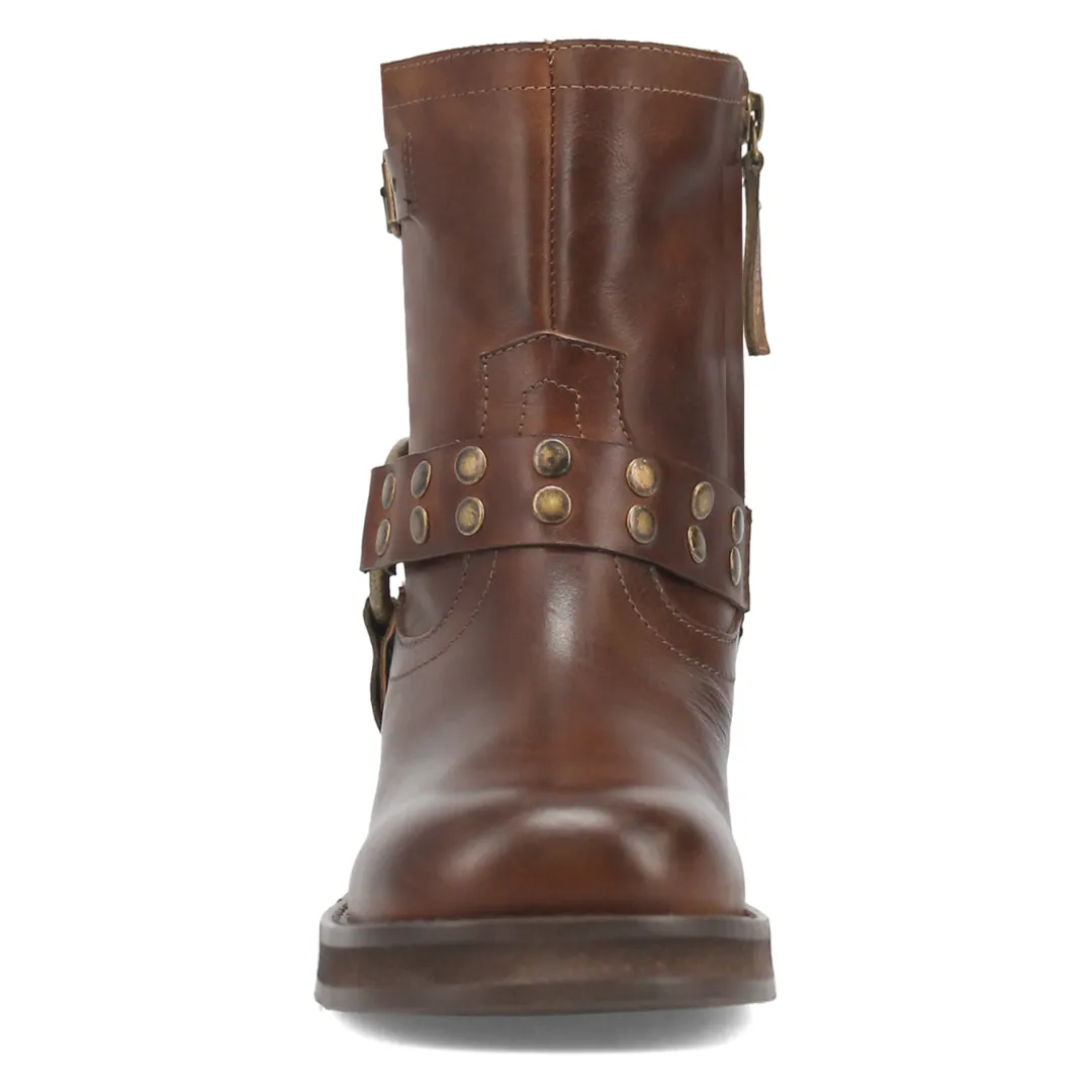 Anarchy Leather Bootie - Brown/Brown - DI221-BN