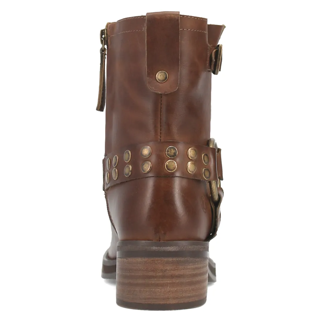 Anarchy Leather Bootie - Brown/Brown - DI221-BN