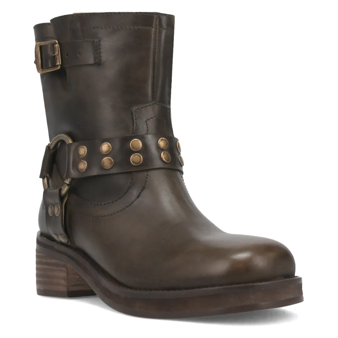 Anarchy Leather Bootie - Olive/Olive - DI221-GN2