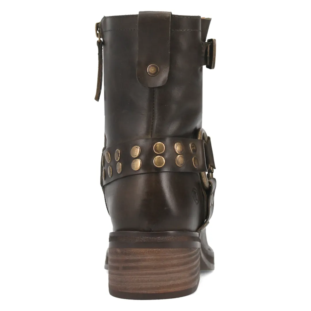 Anarchy Leather Bootie - Olive/Olive - DI221-GN2