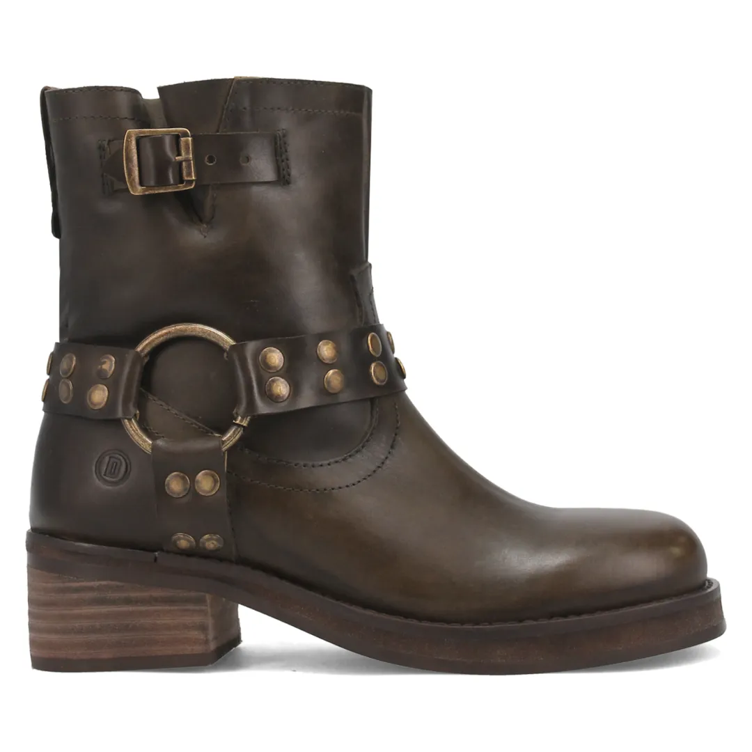 Anarchy Leather Bootie - Olive/Olive - DI221-GN2