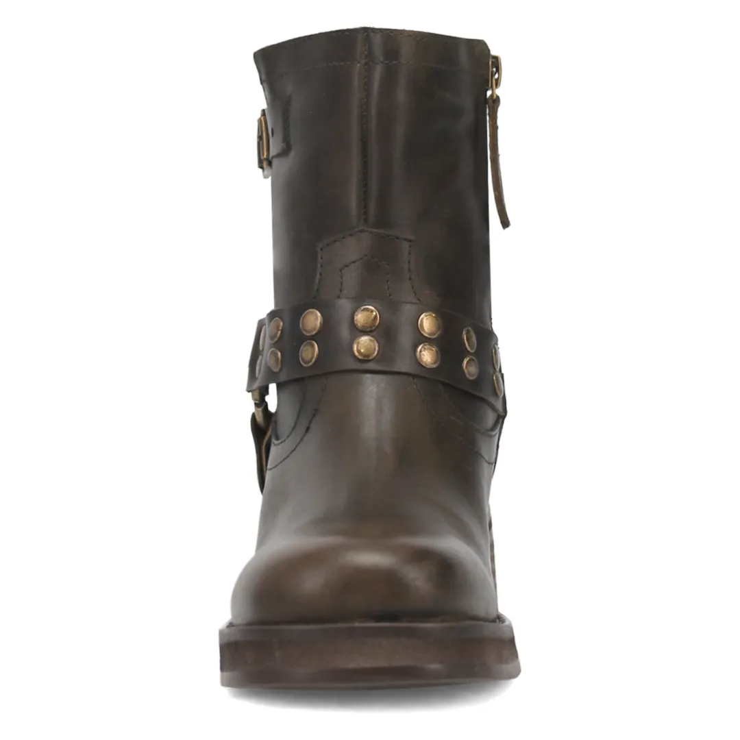 Anarchy Leather Bootie - Olive/Olive - DI221-GN2