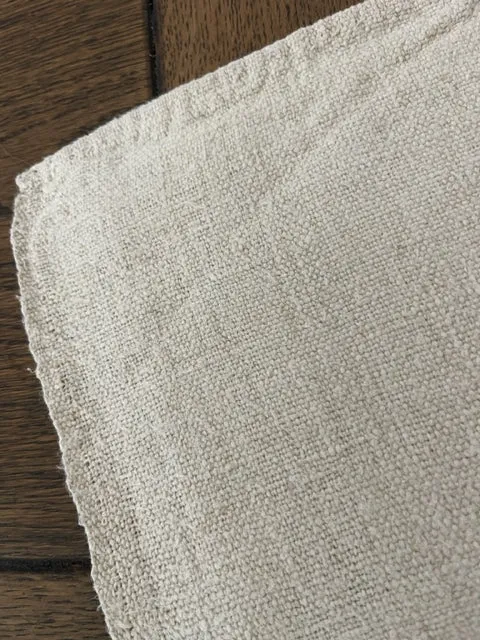 Antique Linen Table Runner - monogrammed 'KE'