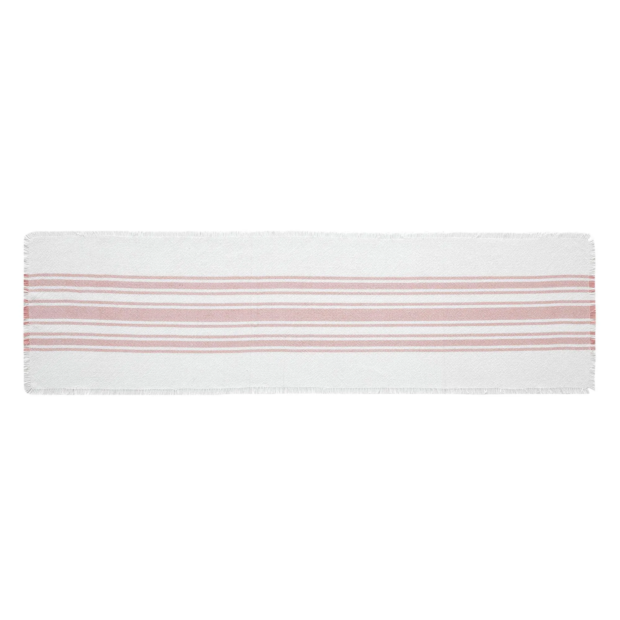 Antique White Stripe Coral Indoor/Outdoor Table Runner 12x48 VHC Brands VHC Brands