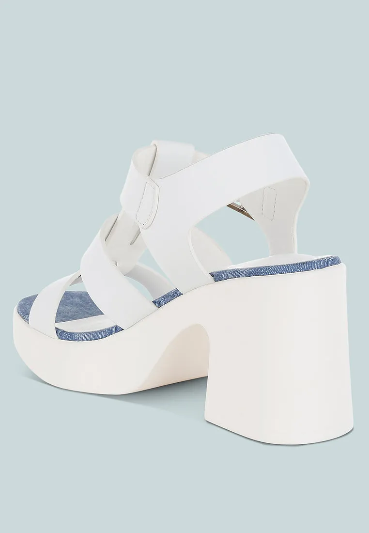 Avalon Chunky Pin Buckle Platform Heels