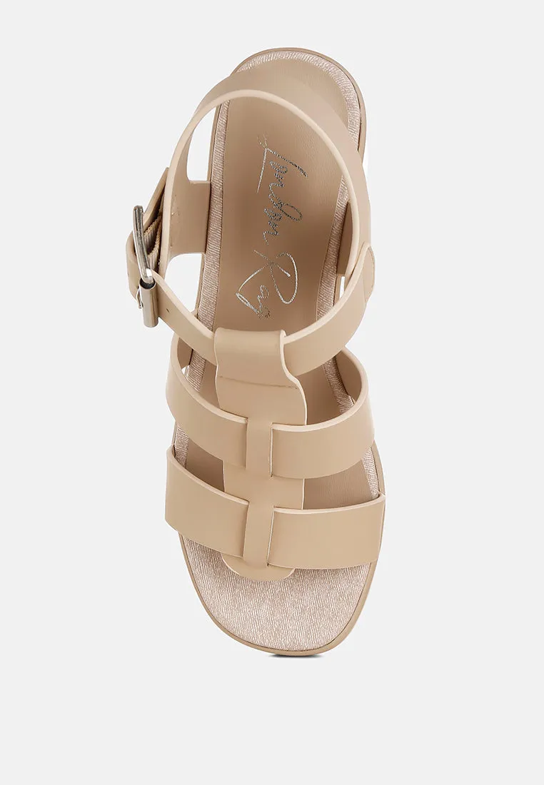 Avalon Chunky Pin Buckle Platform Heels