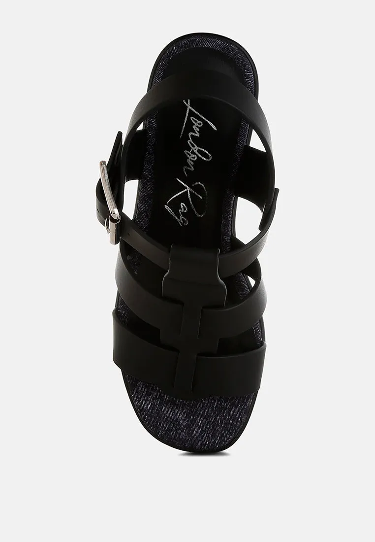 Avalon Chunky Pin Buckle Platform Heels