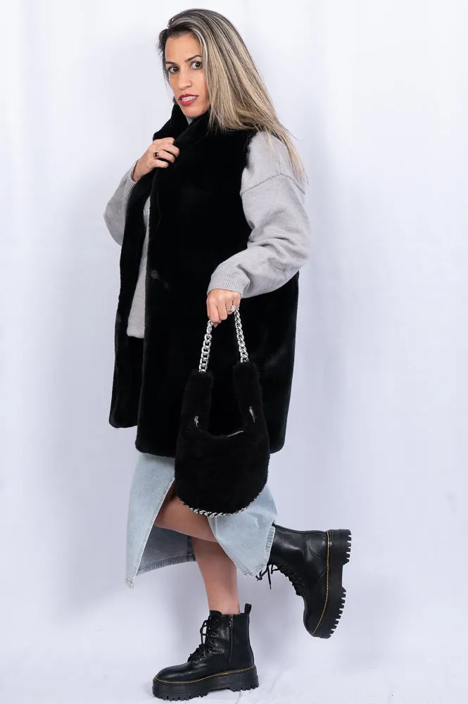Black chunky faux leather ankle boots | MET BOOTS