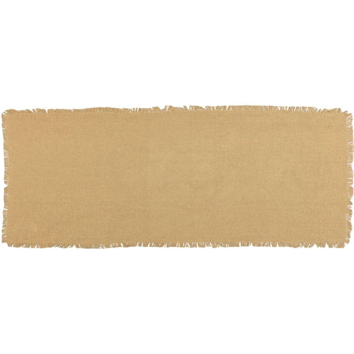 Burlap Natural Runner Fringed 13x36 VHC Brands