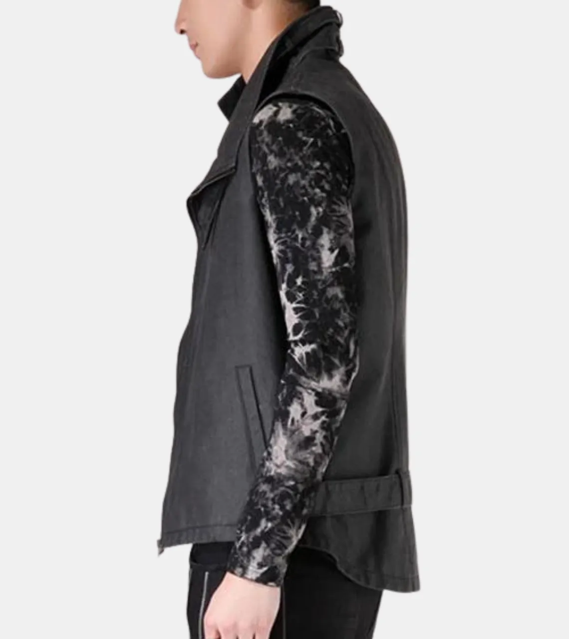 Cheyenne Men's Black Leather Vest