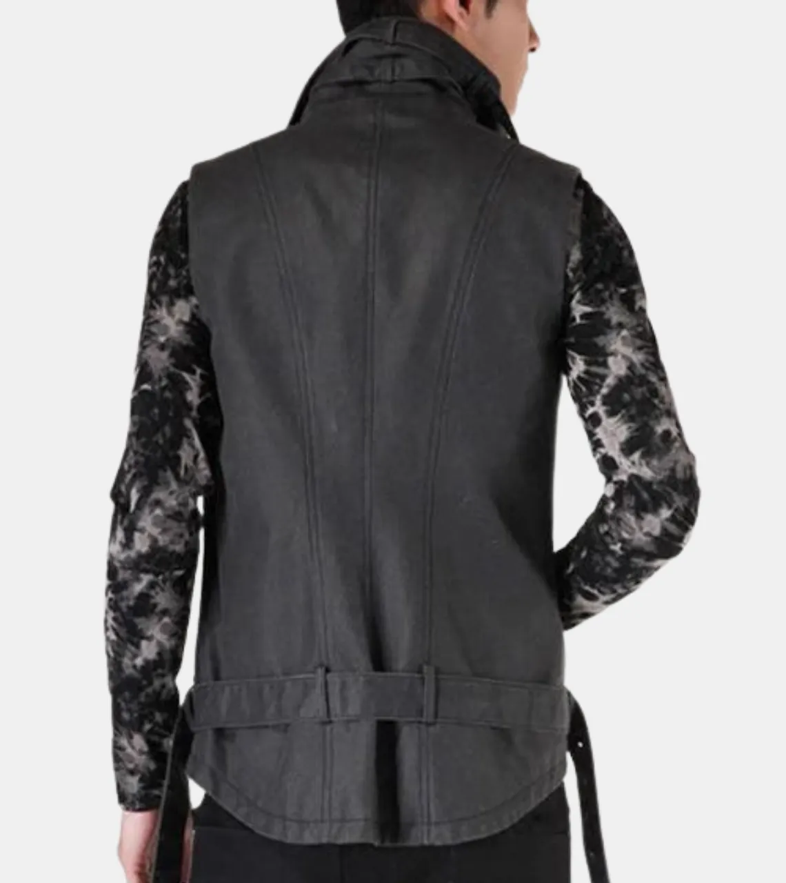 Cheyenne Men's Black Leather Vest