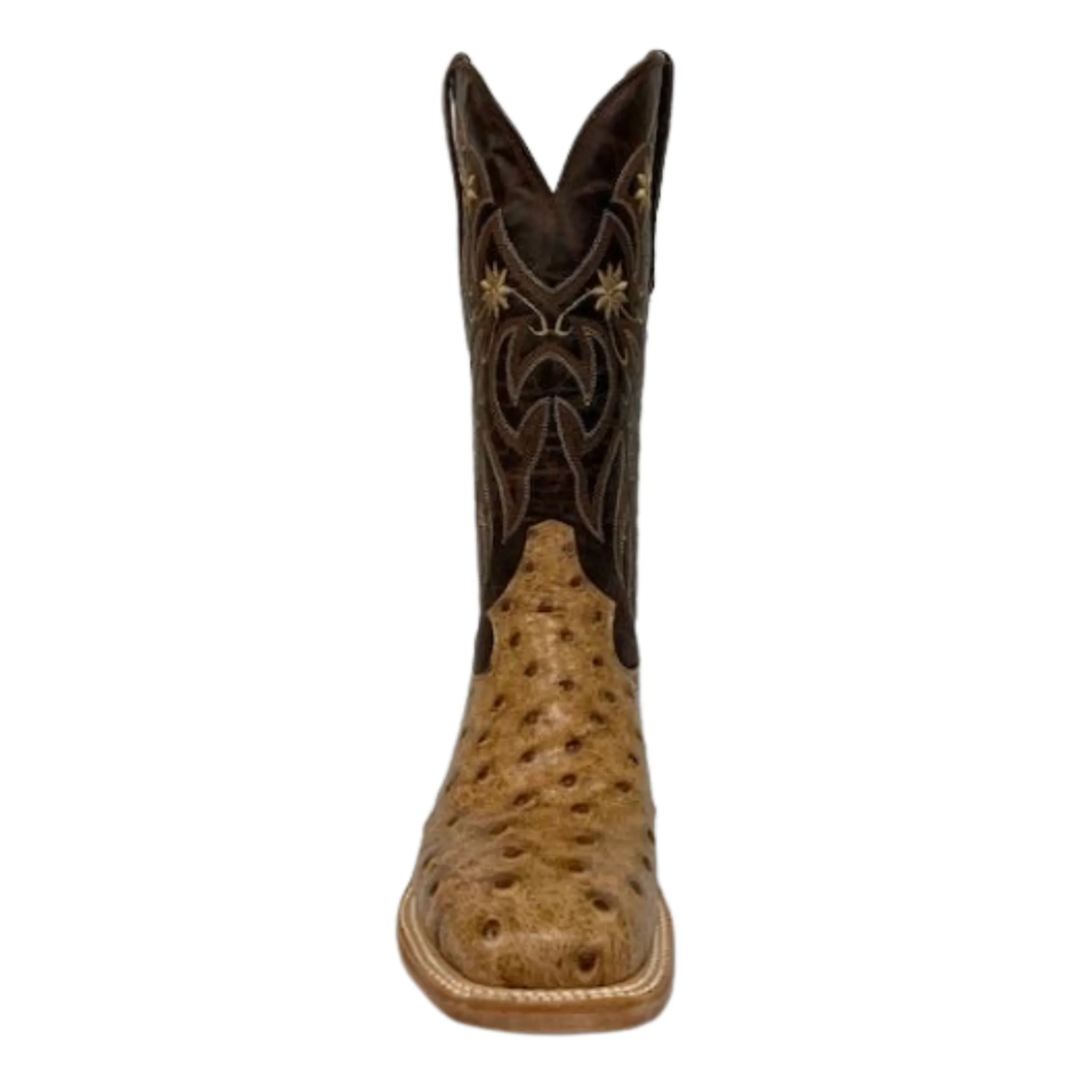 COWTOWN WOMEN'S CAMEL OSTRICH PRINT BOOTS - Q477