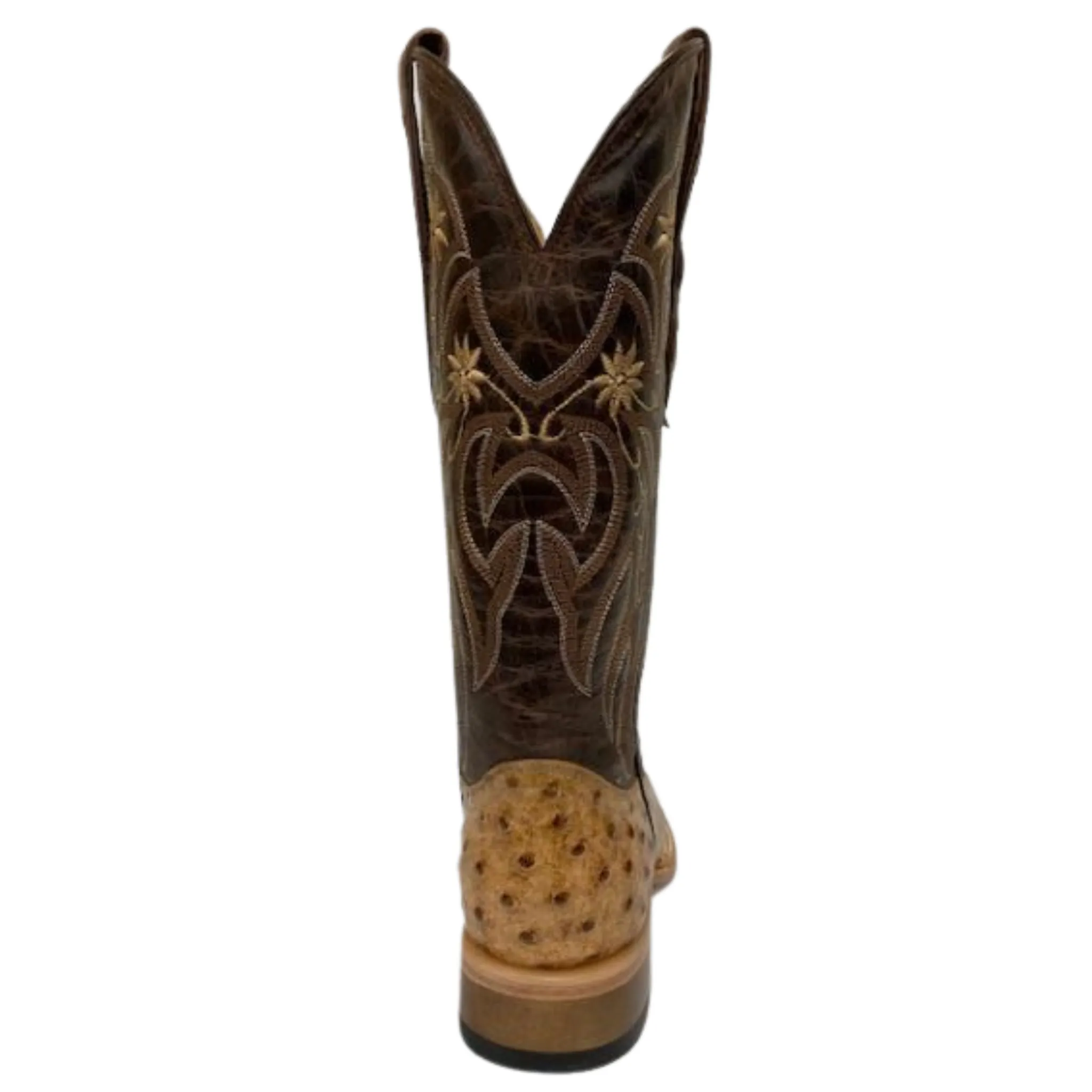 COWTOWN WOMEN'S CAMEL OSTRICH PRINT BOOTS - Q477