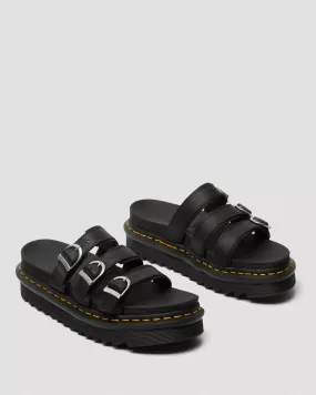 Dr Martens Blaire Slide Leather Sandals Black Hydro
