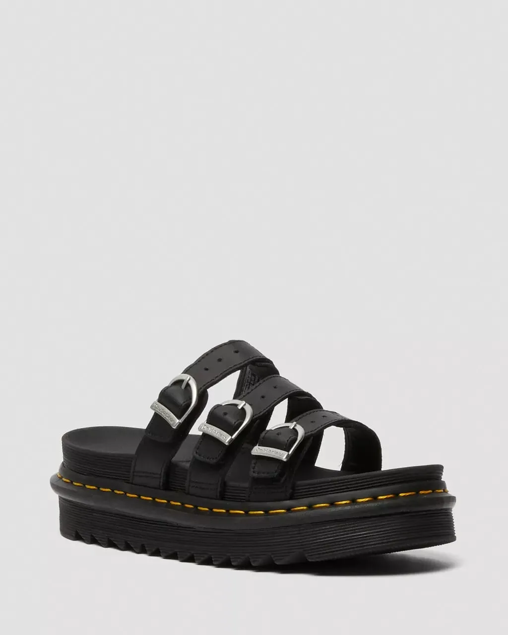 Dr Martens Blaire Slide Leather Sandals Black Hydro