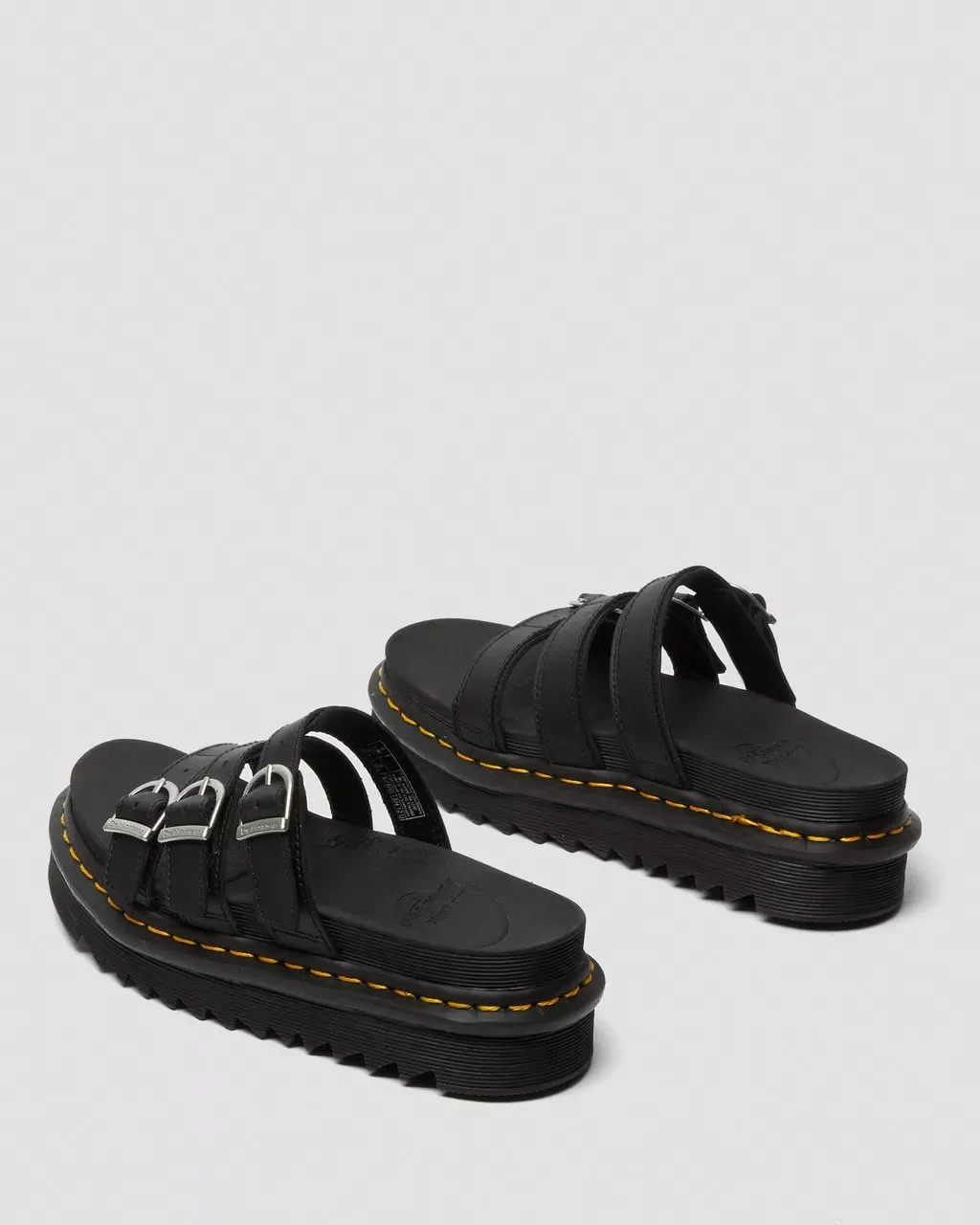Dr Martens Blaire Slide Leather Sandals Black Hydro