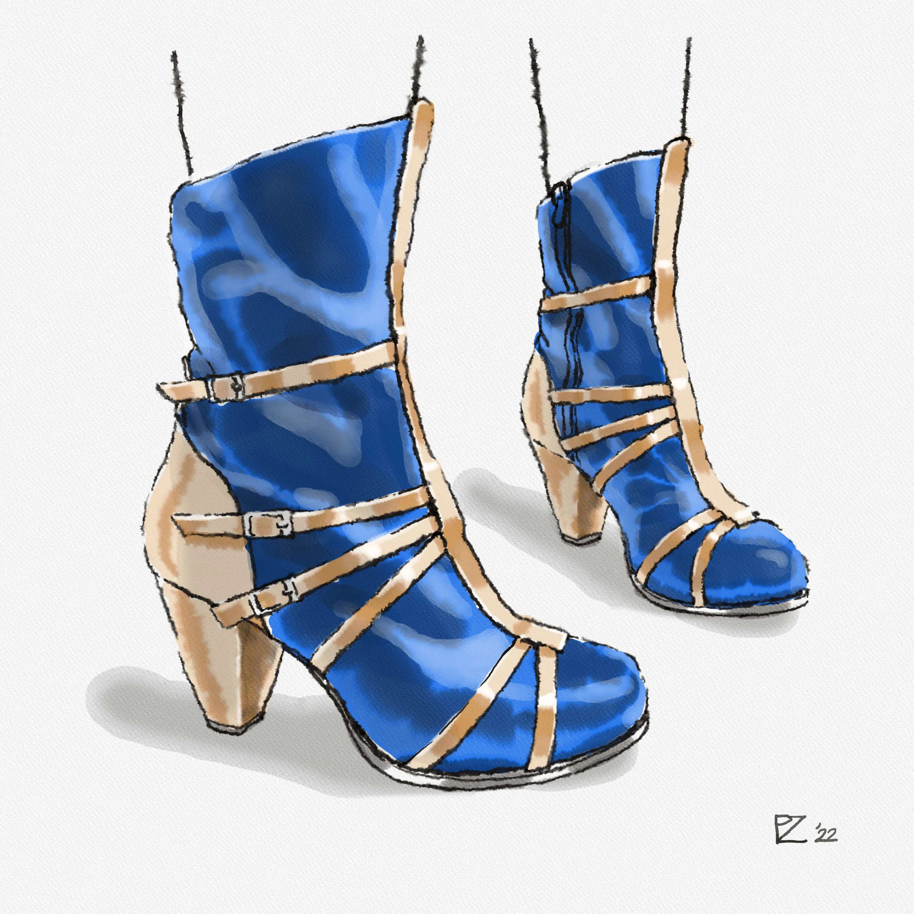 Ginger - Cobalt/Natural