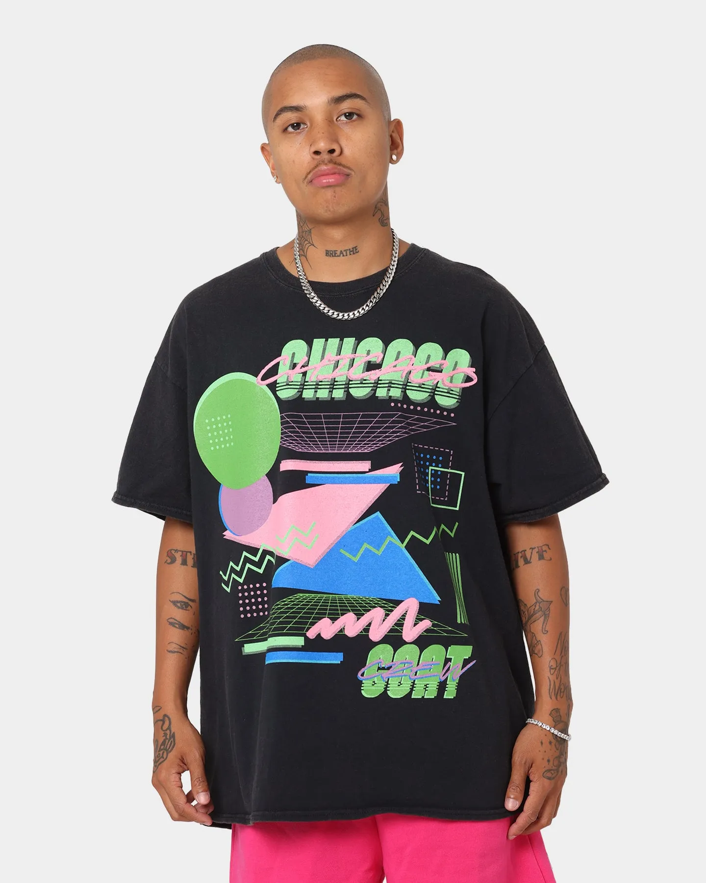 Goat Crew Retro Arcade Chicago Vintage T-Shirt Black Wash