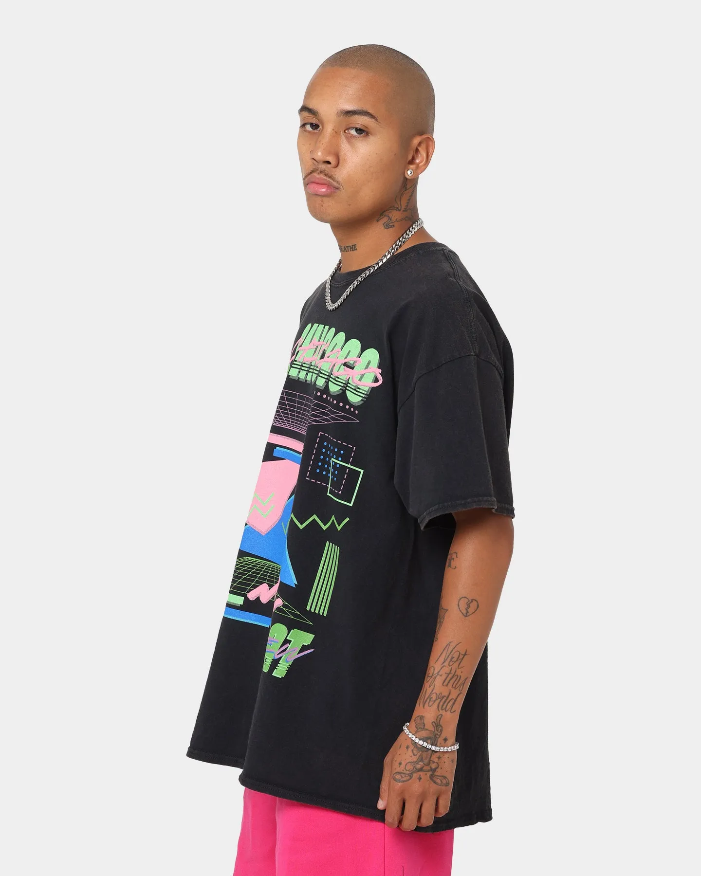 Goat Crew Retro Arcade Chicago Vintage T-Shirt Black Wash