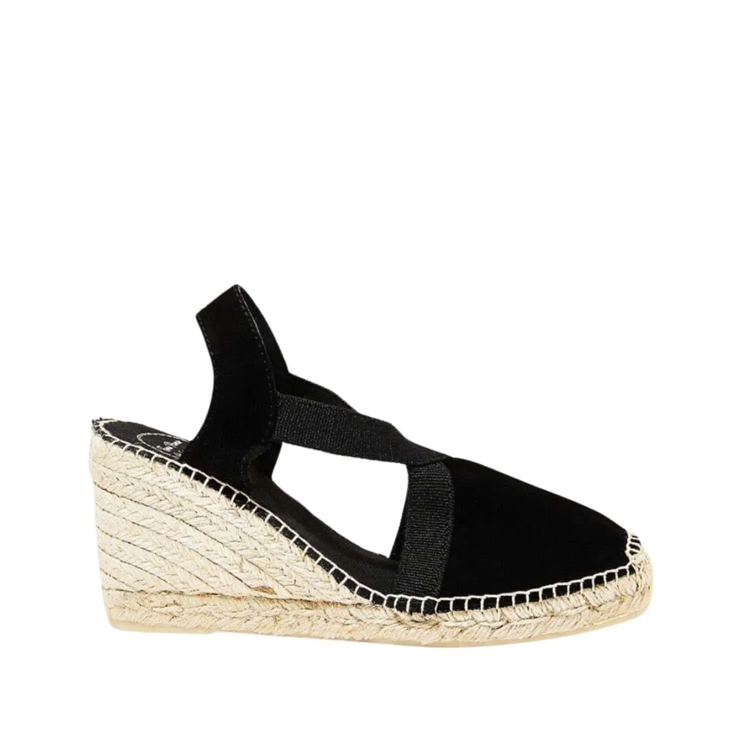 High Heel Plain Suede Leather Wedge Espadrille for Women - Tona-7