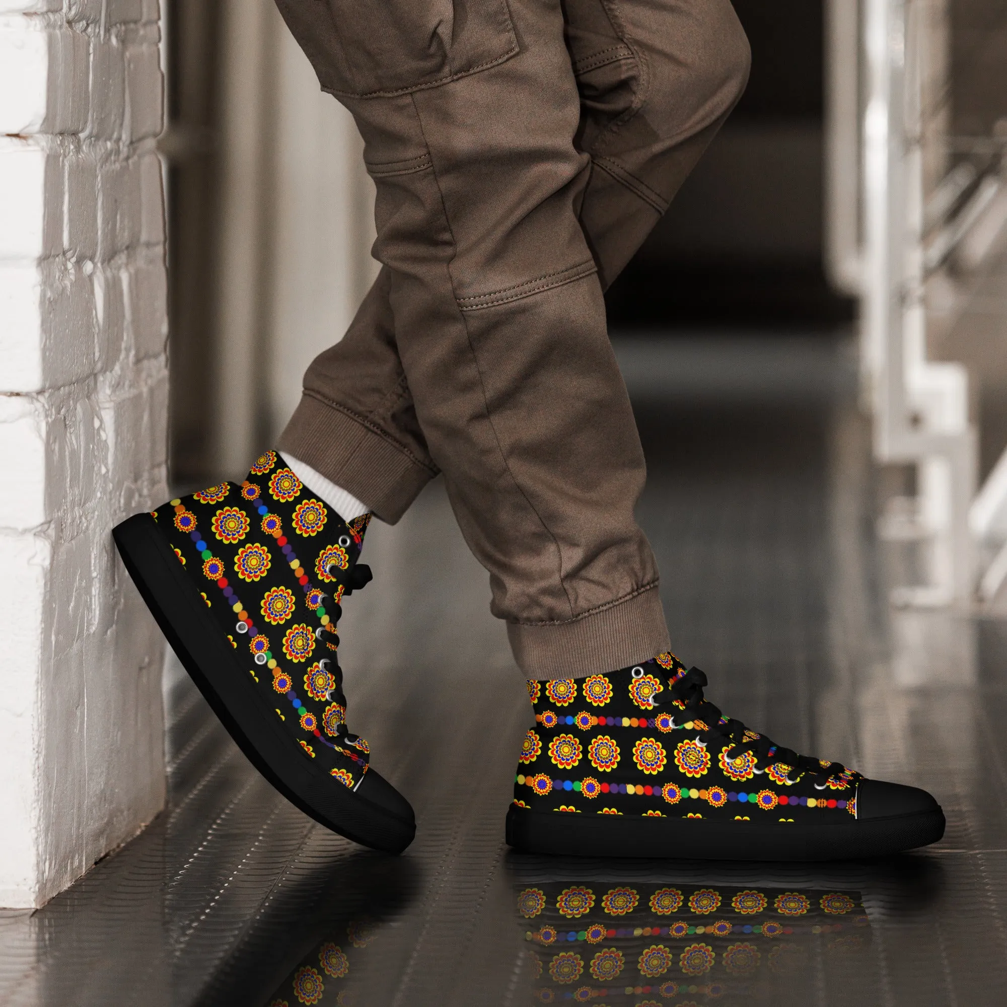 High top canvas shoes mens