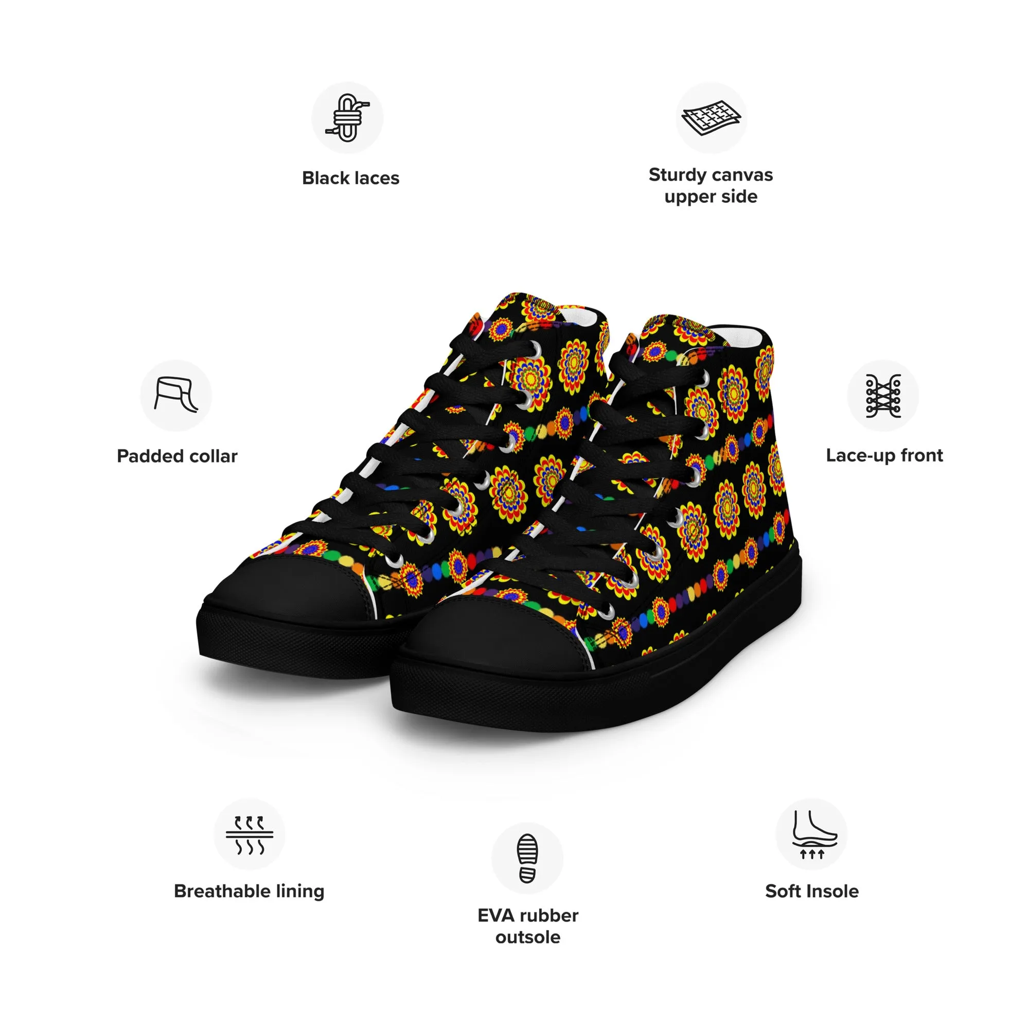 High top canvas shoes mens