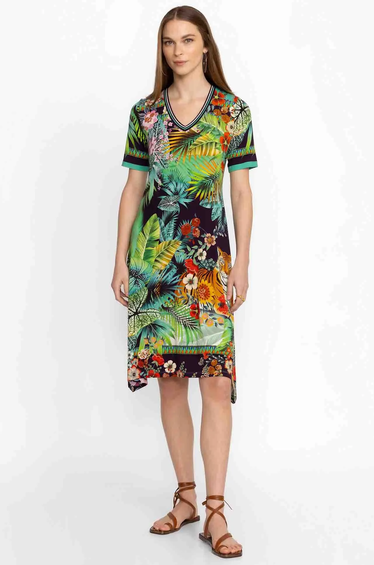 Johnny Was - The Janie Favorite V-Neck Swing Dress - Tigres