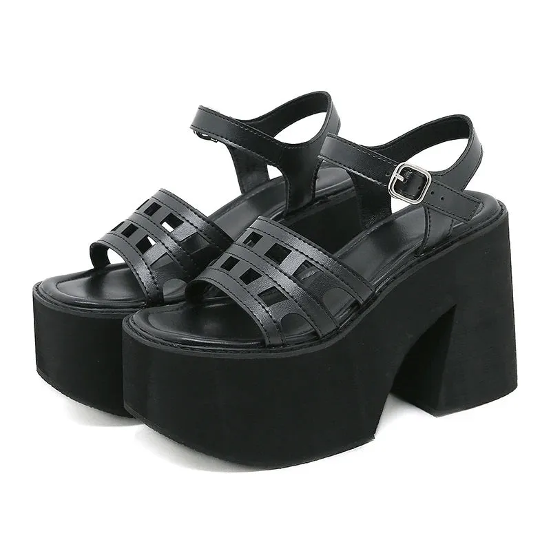 Joskaa 2024 New Chunky Sandals Goth