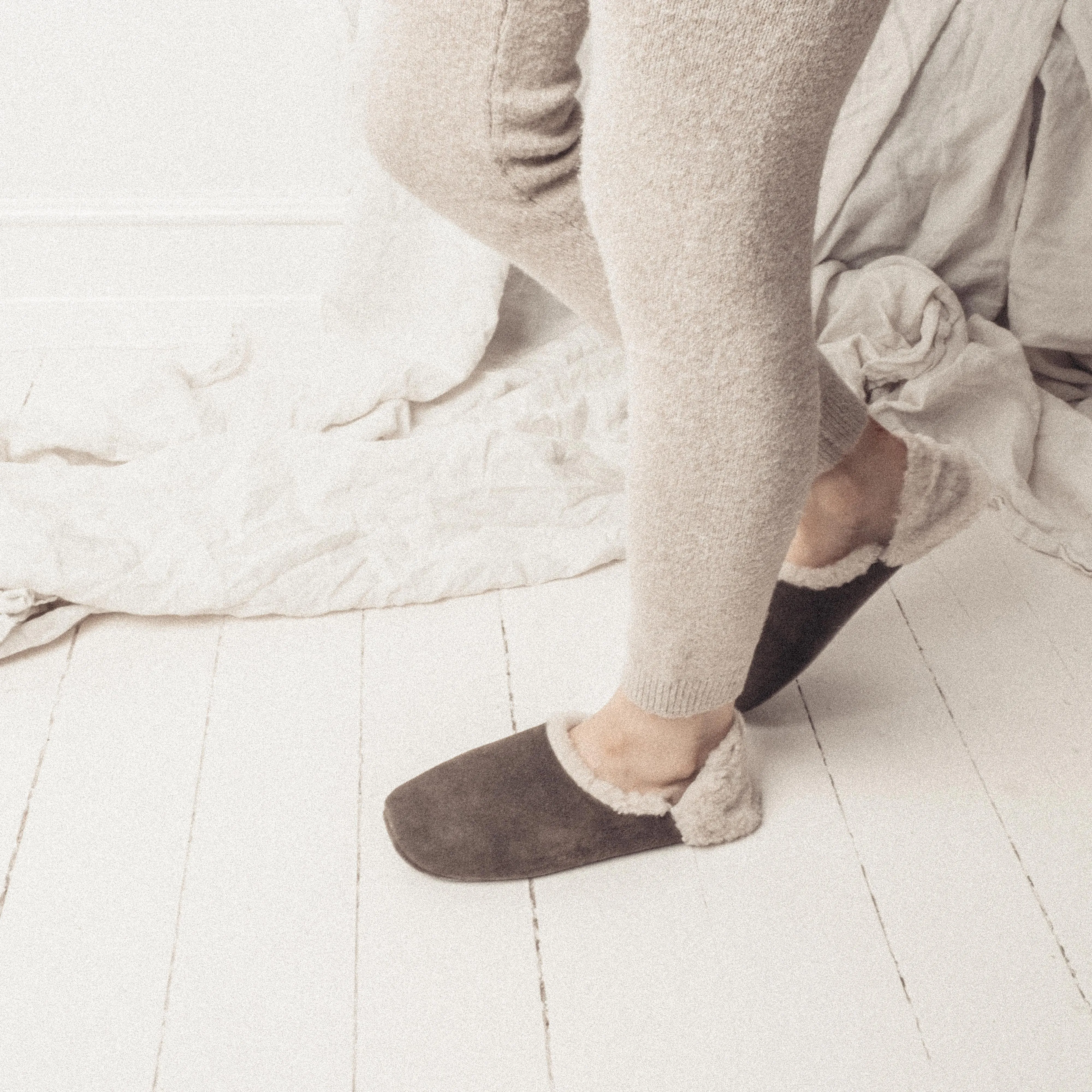 Lambiees shearling Calf Suede Dark Taupe