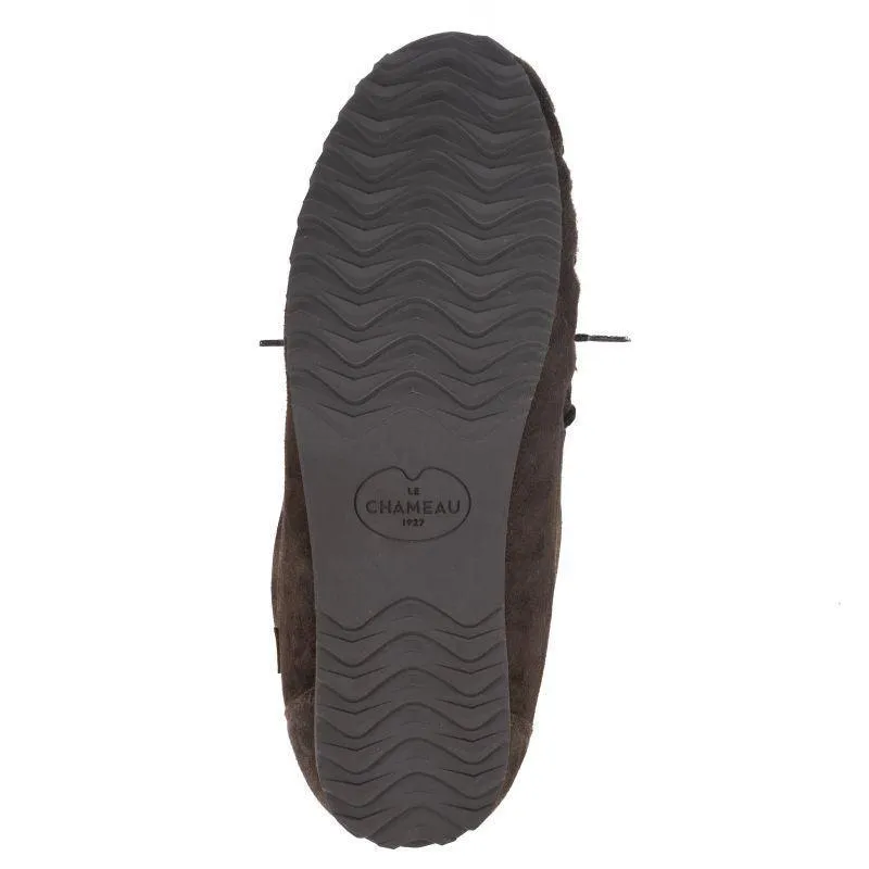 Le Chameau Maison Mens Moccasin Slipper - Marron Fonce