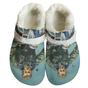 Mc#16 Men's Classic Clogs with Fleece, motorcycle print
