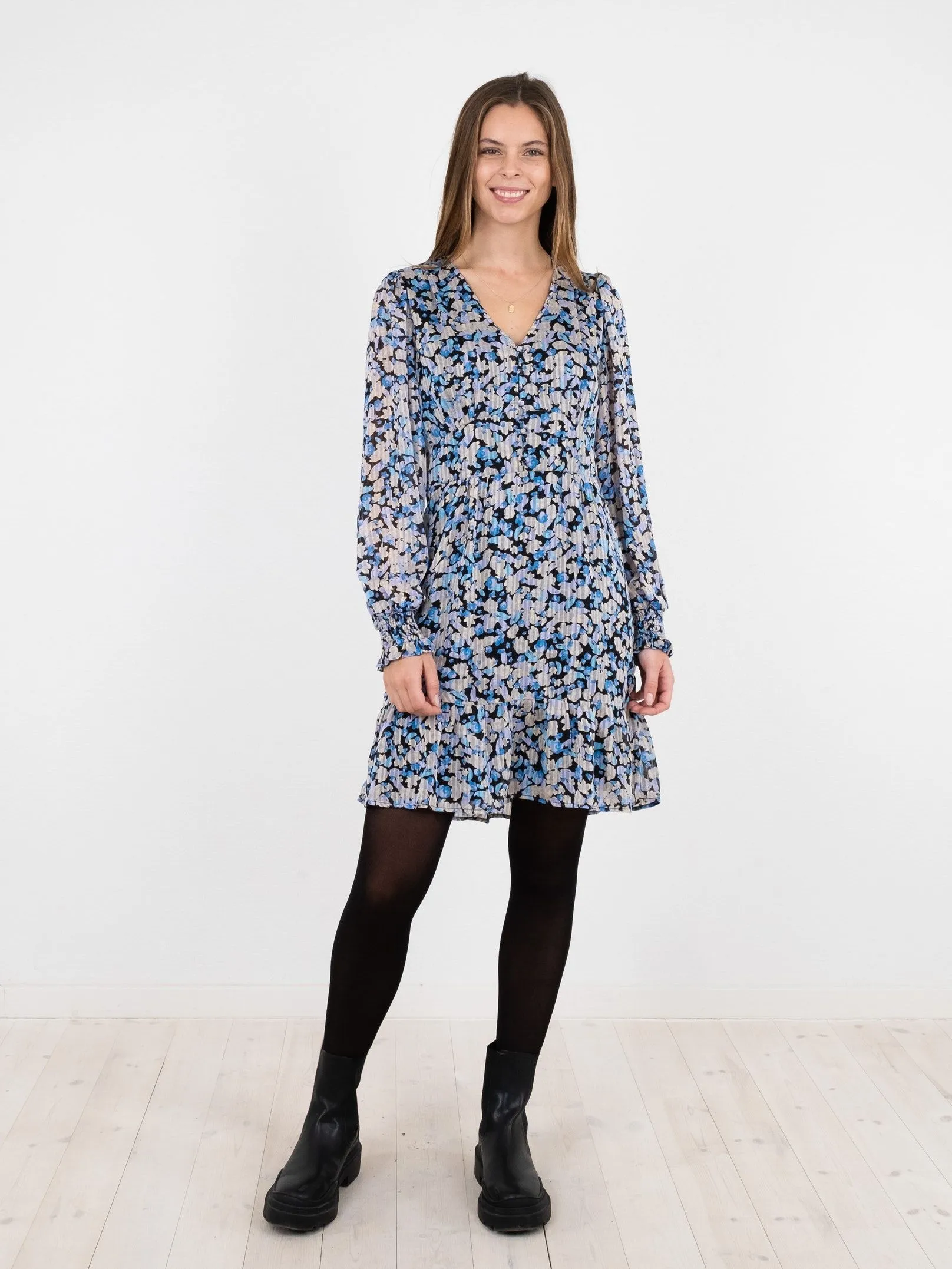 Mitchell Moon Flower Dress - Blue