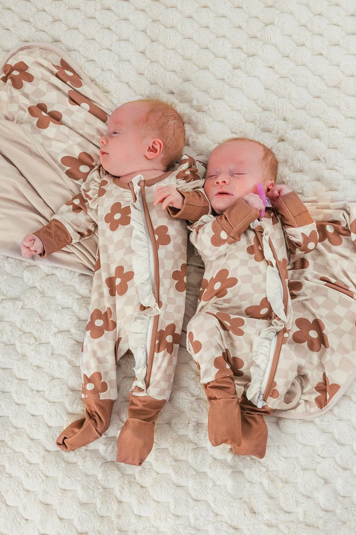 Mom & Me - Bamboo Checkered Blossoms Pajamas