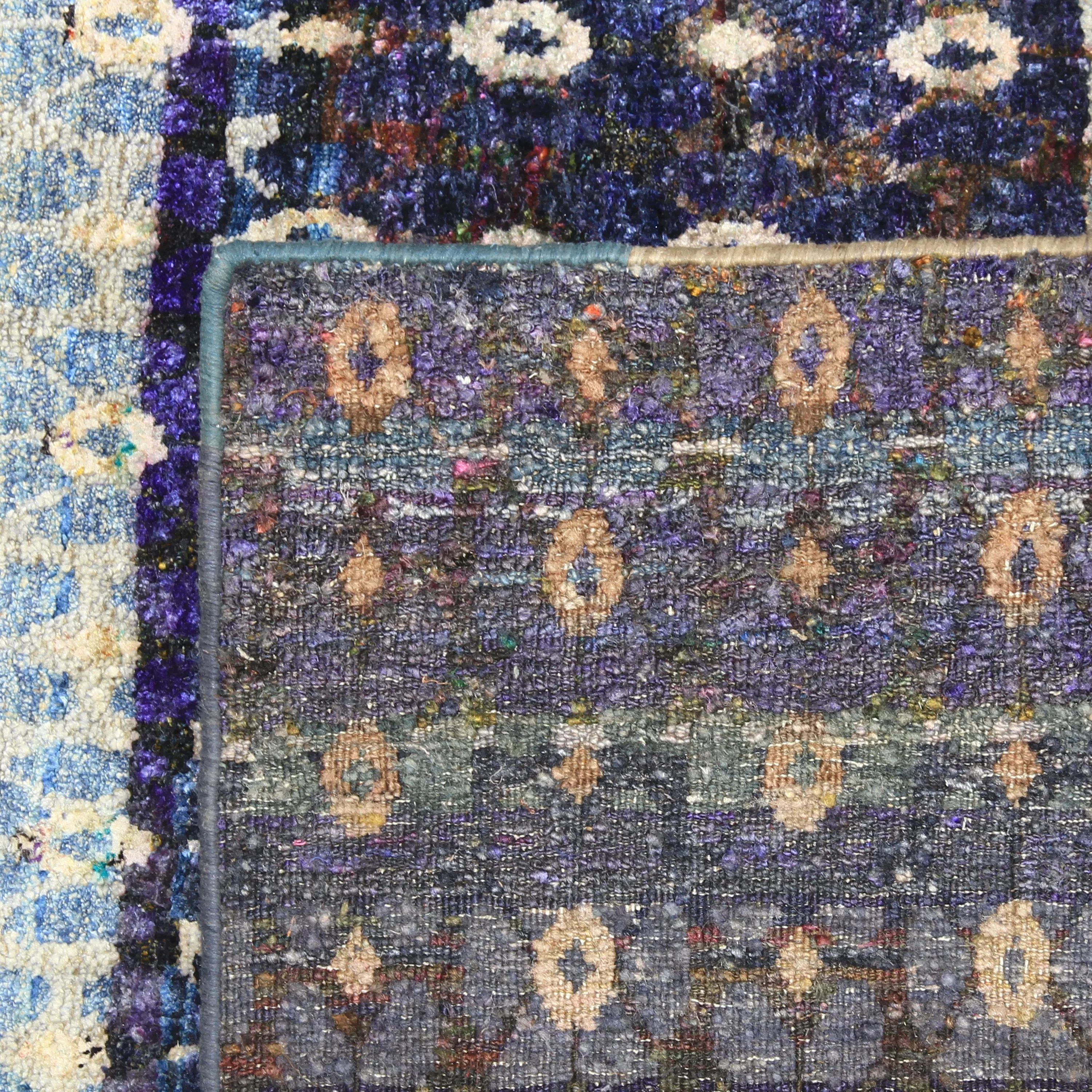 Multicolored Alchemy Geometric Silk Runner - 2'11" x 21'4"