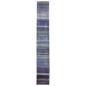 Multicolored Alchemy Geometric Silk Runner - 2'11" x 21'4"