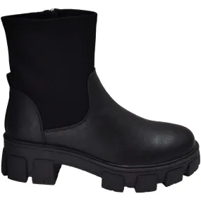 mySTYLE Women's Moto Mix Media Boots