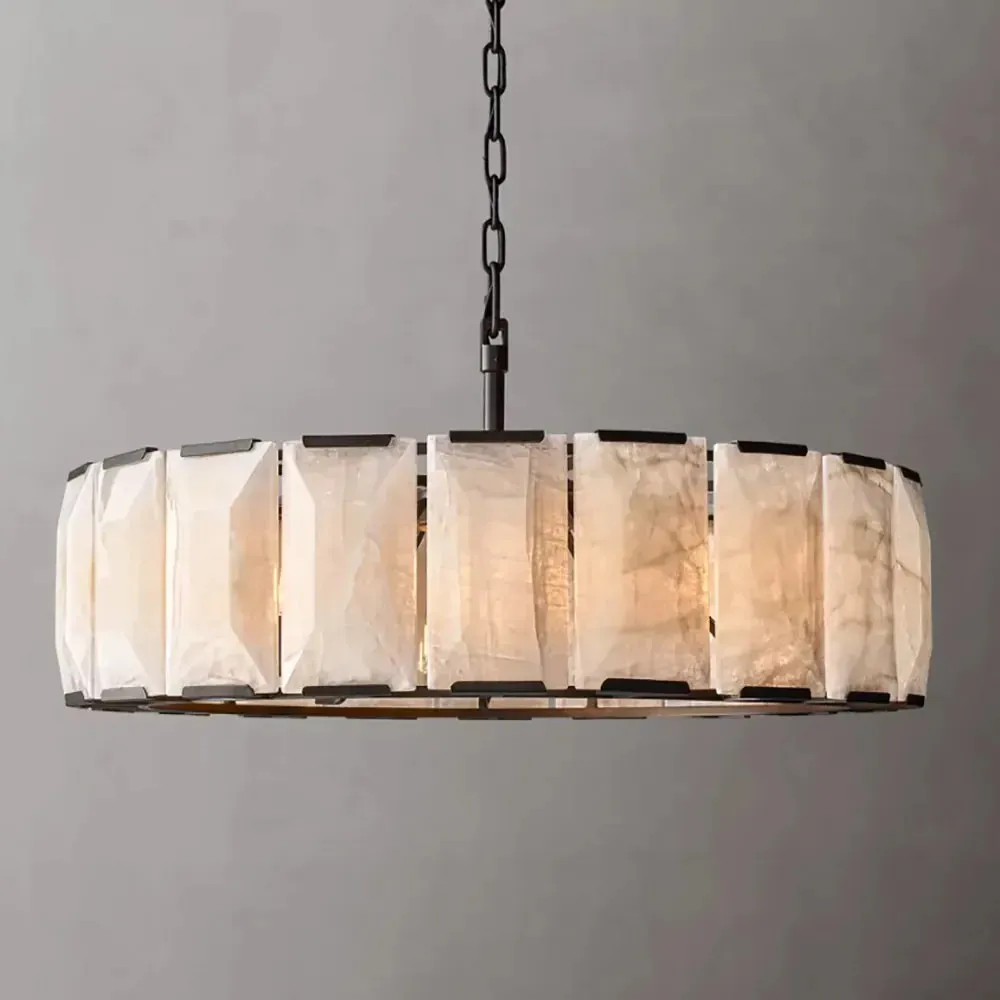 Naitis - Retro Vintage Marble Shade Ceiling Light Chandelier