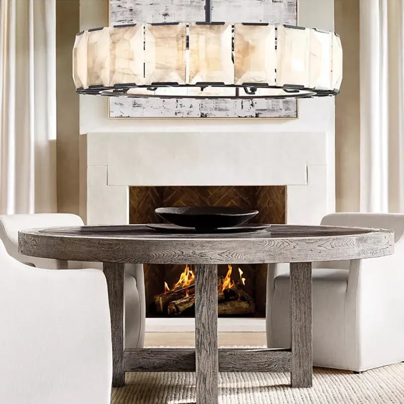Naitis - Retro Vintage Marble Shade Ceiling Light Chandelier
