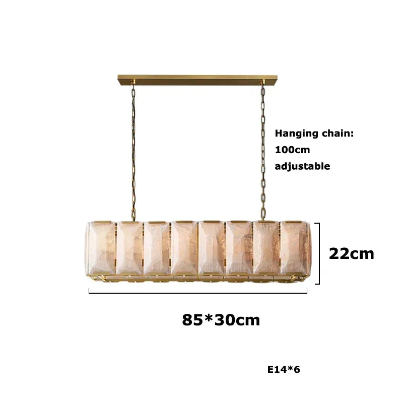 Naitis - Retro Vintage Marble Shade Ceiling Light Chandelier