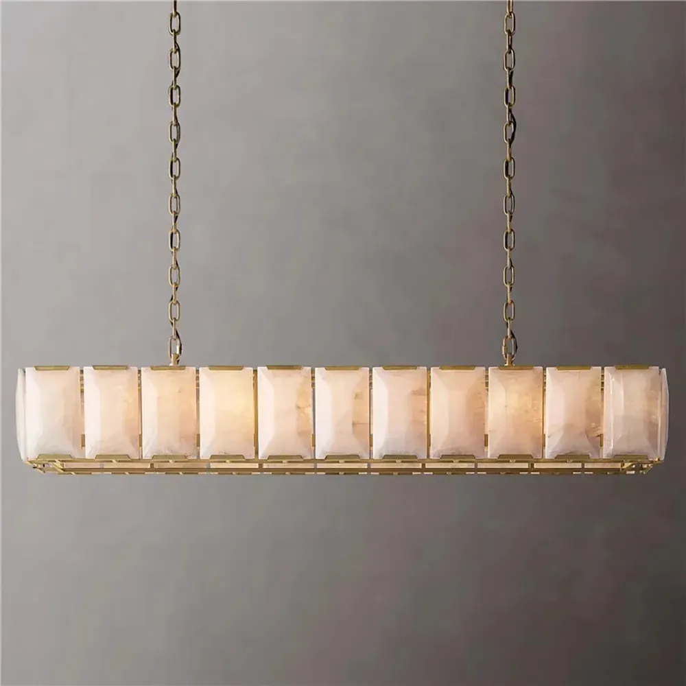 Naitis - Retro Vintage Marble Shade Ceiling Light Chandelier