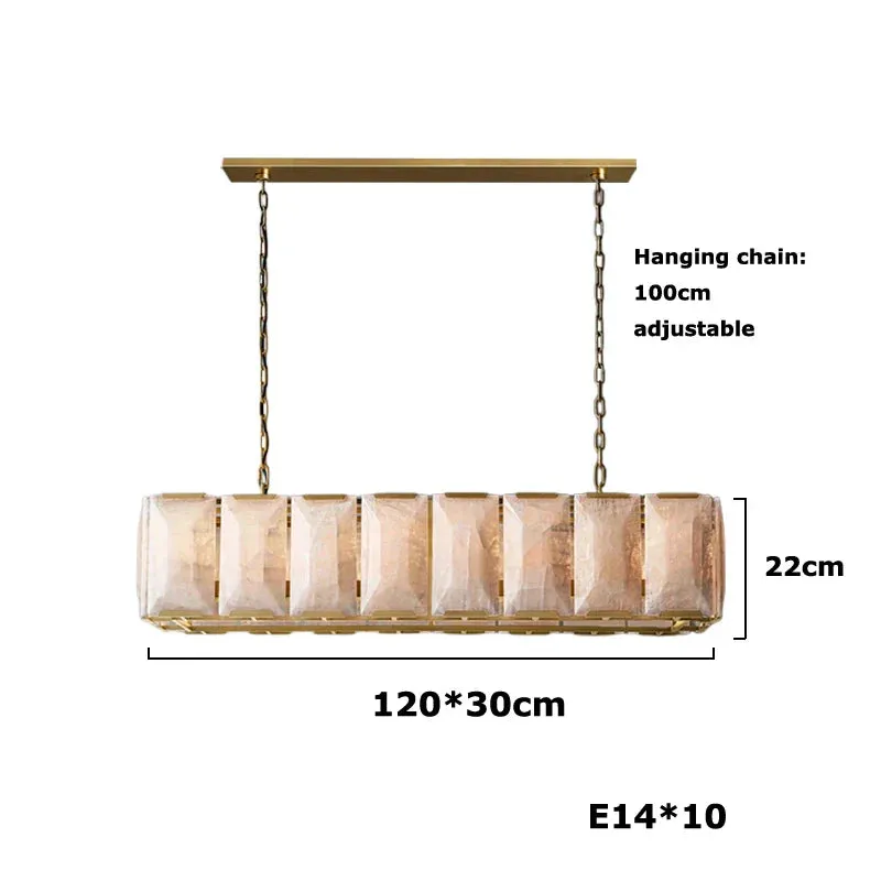 Naitis - Retro Vintage Marble Shade Ceiling Light Chandelier