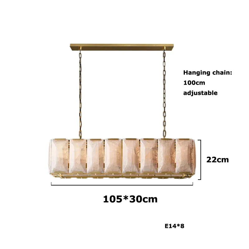 Naitis - Retro Vintage Marble Shade Ceiling Light Chandelier