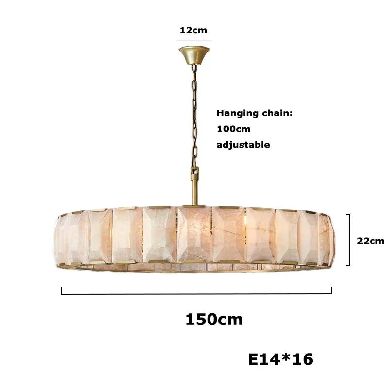 Naitis - Retro Vintage Marble Shade Ceiling Light Chandelier