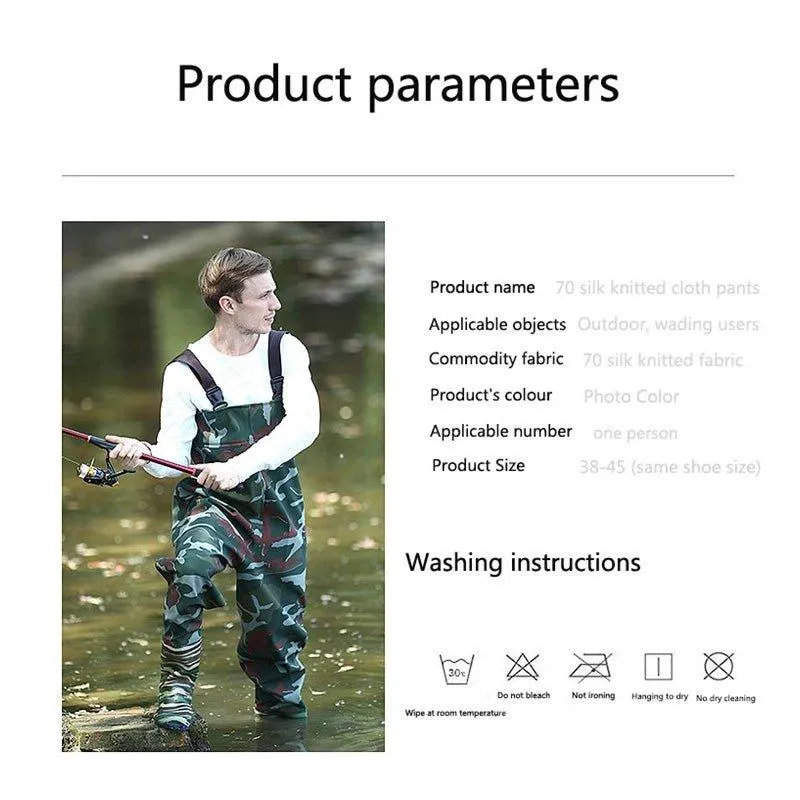Outdoor Green Camouflage Chest Waders