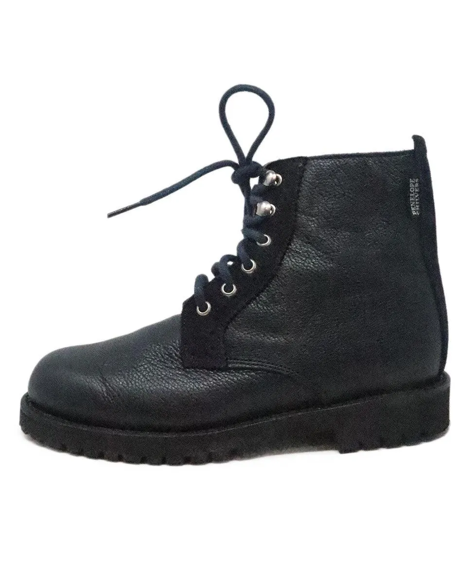 Penelope Chilvers Navy Leather Boots sz 8